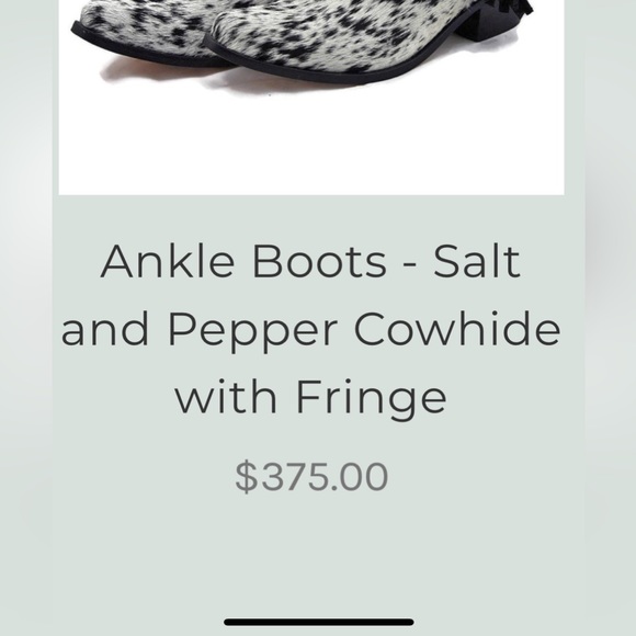 Agave Sky cowhide Fringe Boots size 5 - Picture 2 of 4